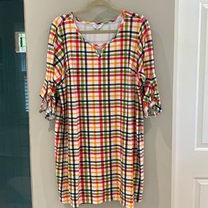 Crown & Ivy Dress.  1 XL, MIDI, Plaid